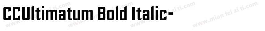 CCUltimatum Bold Italic字体转换
